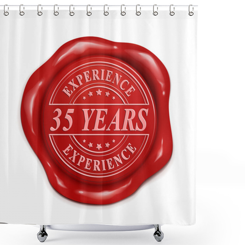 Personality  Thirty Five Years 3d Red Wax Seal Shower Curtains