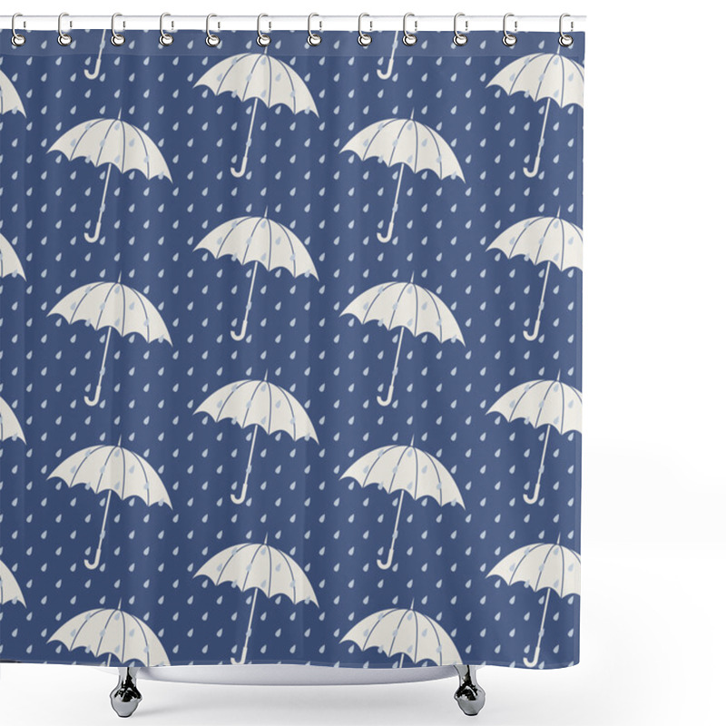 Personality  Seamless Pattern With Umbrellas Shower Curtains