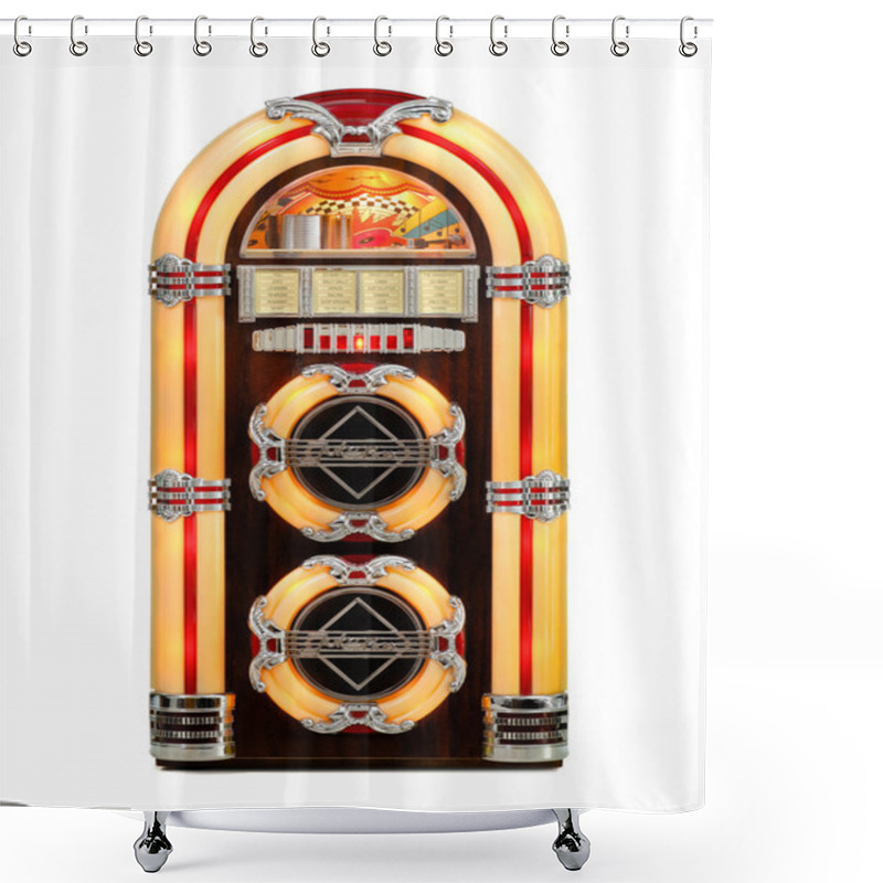 Personality  Retro Jukebox Isolated Shower Curtains