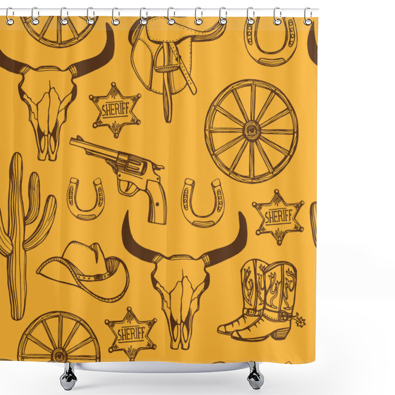 Personality  Wild West Western Pattern Shower Curtains