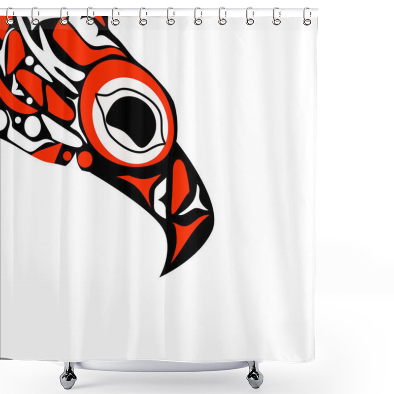 Personality  Totem Bird Indigenous Art Stylization Shower Curtains