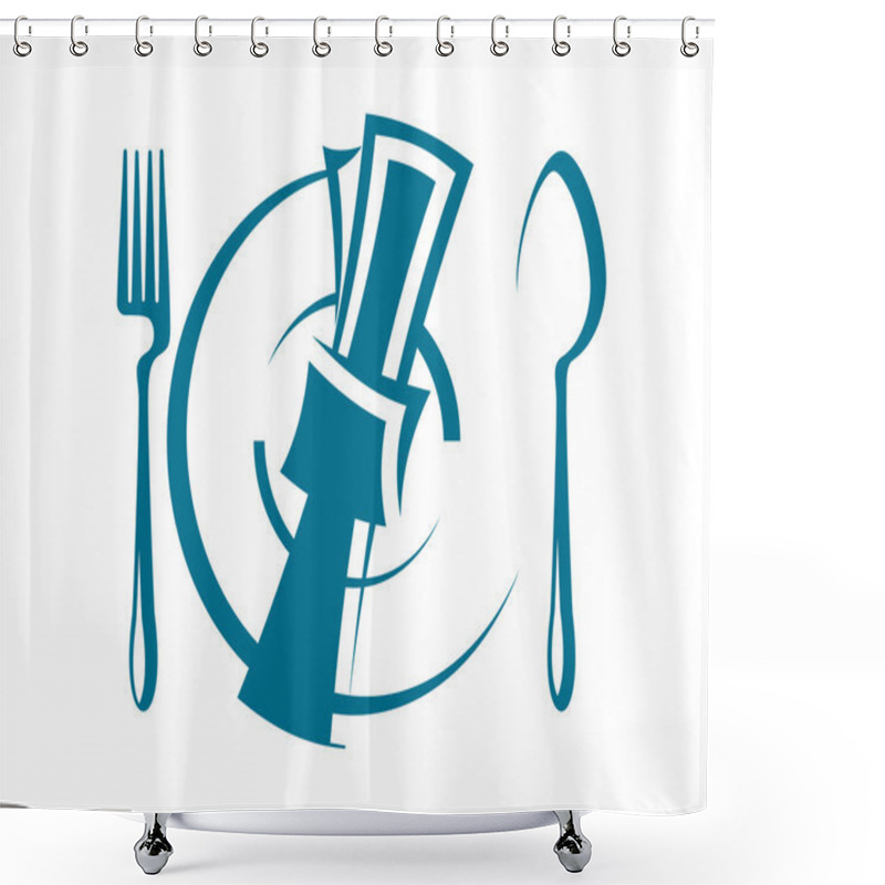 Personality  Dinnertime Table Setting Shower Curtains