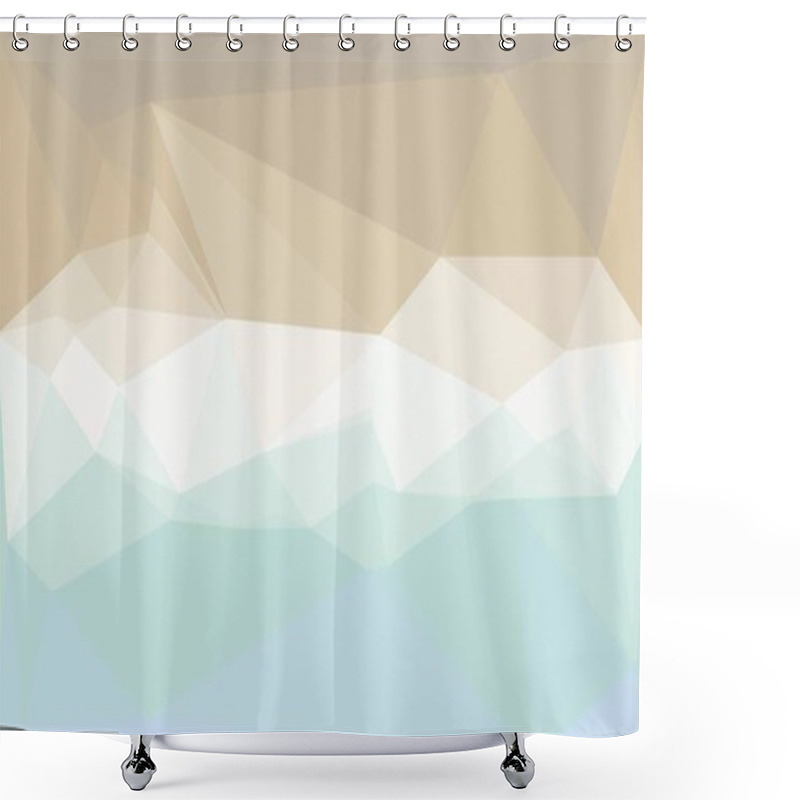 Personality  Minimal And Light Pastel Polygonal Background Shower Curtains