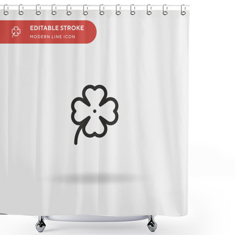 Personality  Clover Simple Vector Icon. Illustration Symbol Design Template For Web Mobile UI Element. Perfect Color Modern Pictogram On Editable Stroke. Clover Icons For Your Business Project Shower Curtains