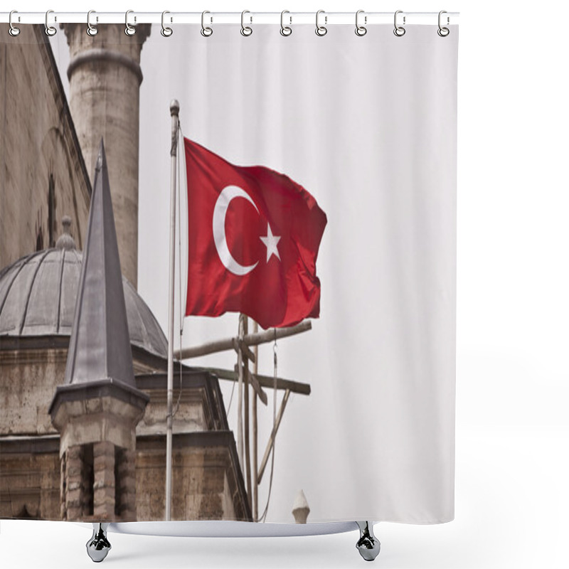 Personality  National Flag Of Turkey Shower Curtains