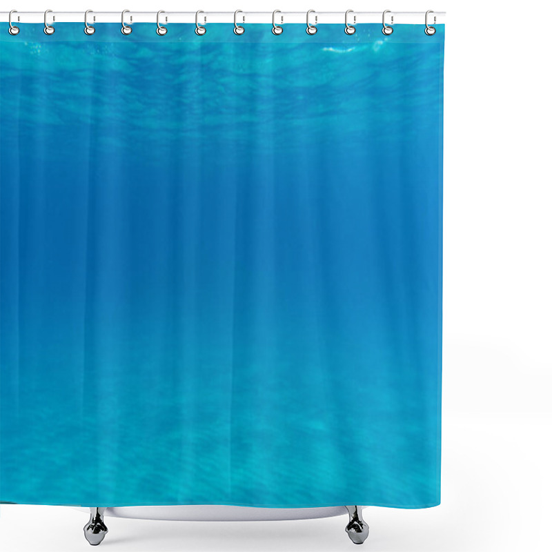 Personality  Clean Seabed With Sand. Underwater Survey. Shower Curtains