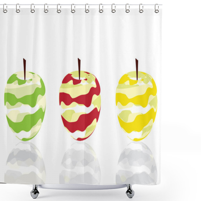 Personality  Spiral Apple Skin Shower Curtains