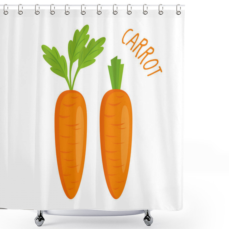 Personality  Carrot Vector Illustration Isolated Shower Curtains