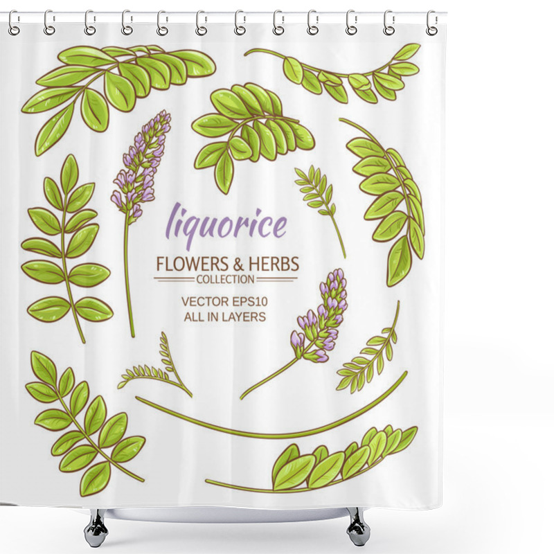 Personality  Liquorise Elements Vector Set Shower Curtains