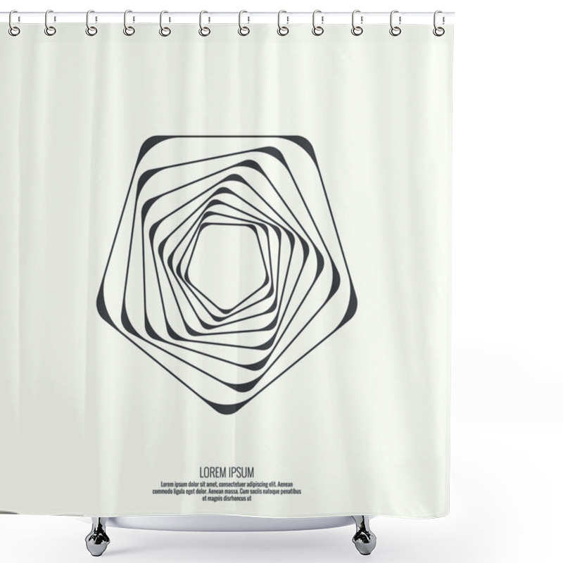 Personality  Abstract Background With Geometric Shapes Shower Curtains