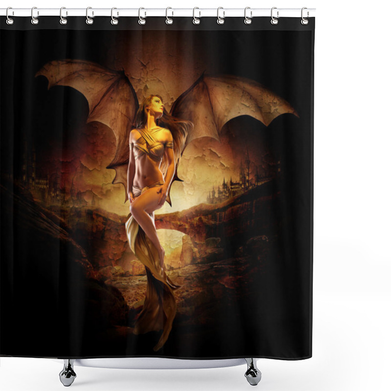 Personality  Dragon Queen Shower Curtains