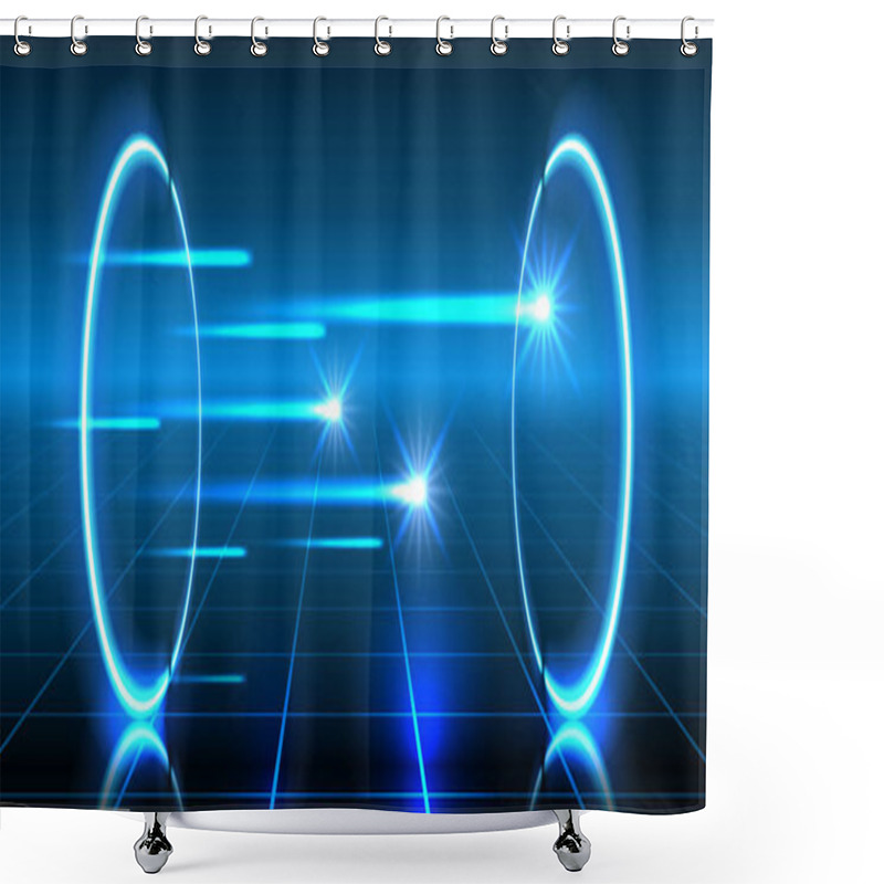 Personality  Fantastic Background With Space Portal Into Another Dimension. Q Shower Curtains