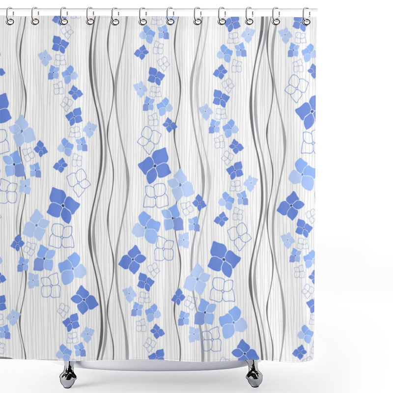 Personality  Seamless Pattern With Flowers Shower Curtains