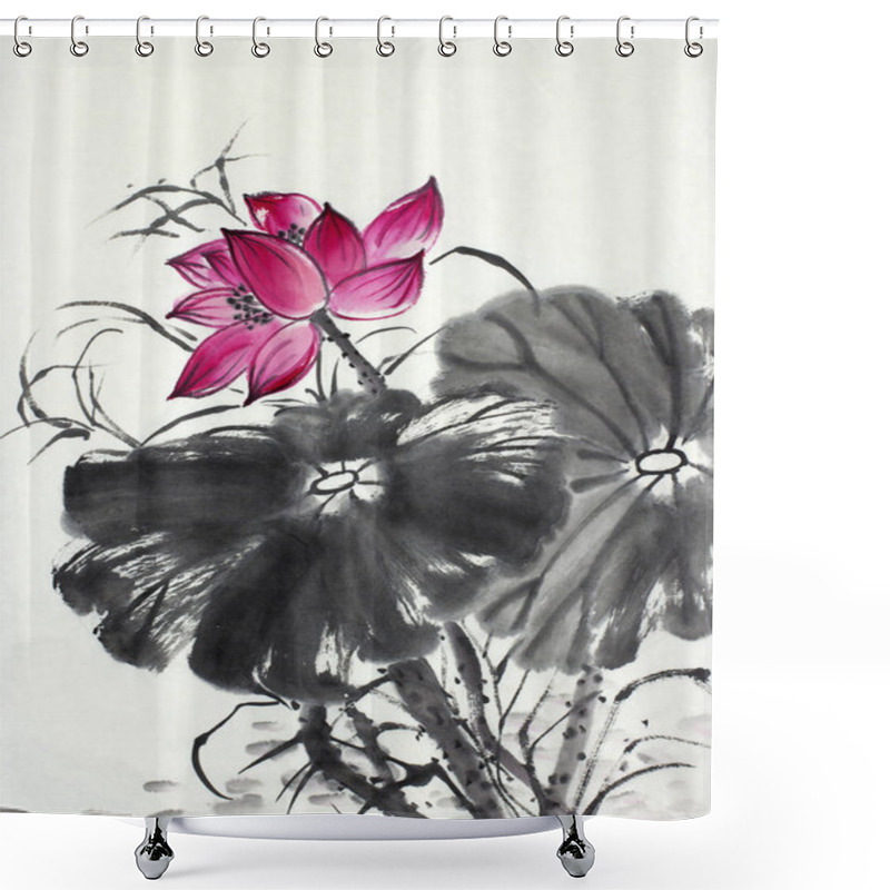 Personality  Bright Lotus Flower Shower Curtains