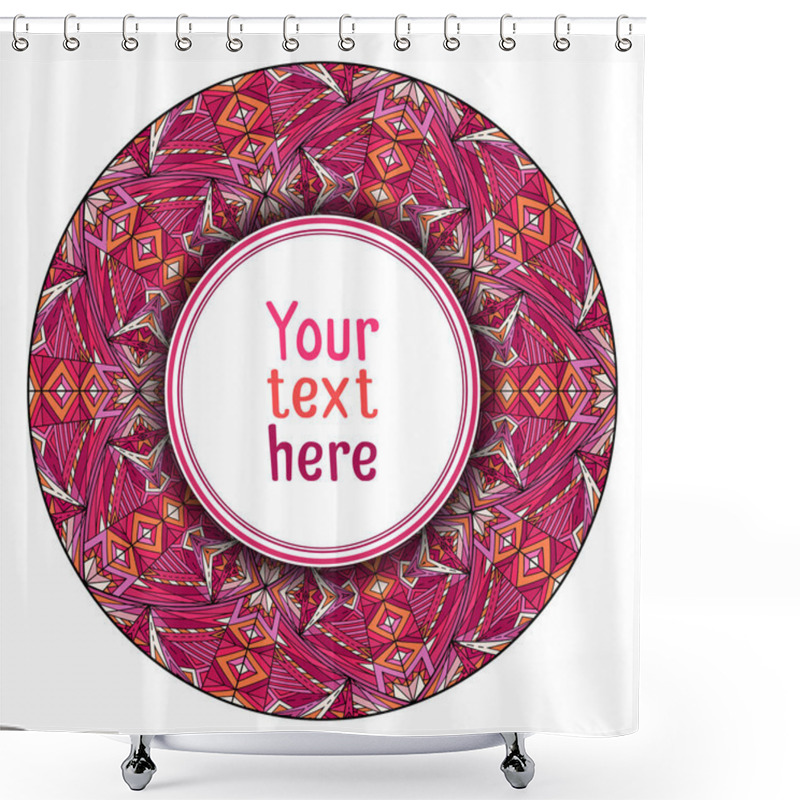 Personality  Round Ethnic Frame Shower Curtains