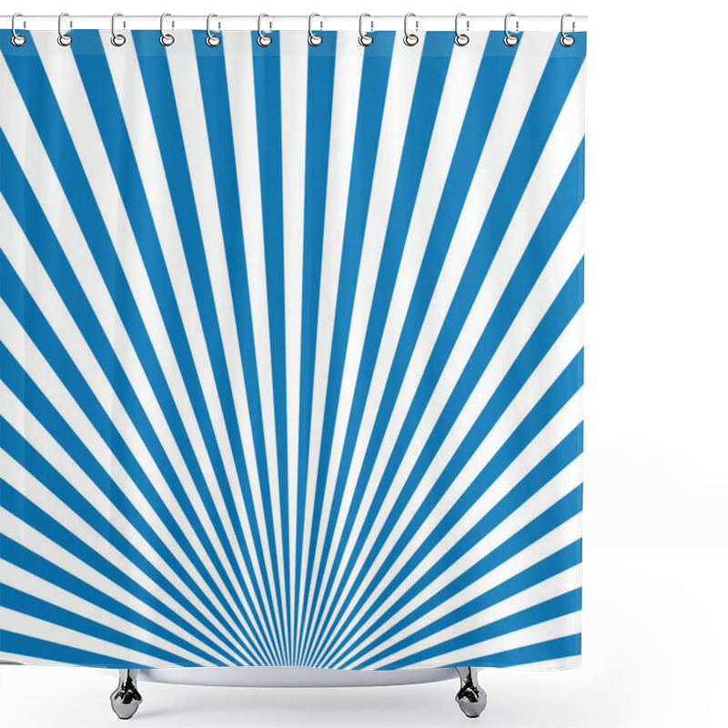 Personality  Blue Ray Pattern Background Shower Curtains