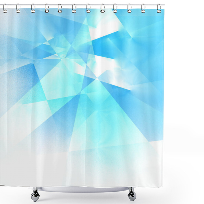 Personality  Blue Geometric Background Shower Curtains