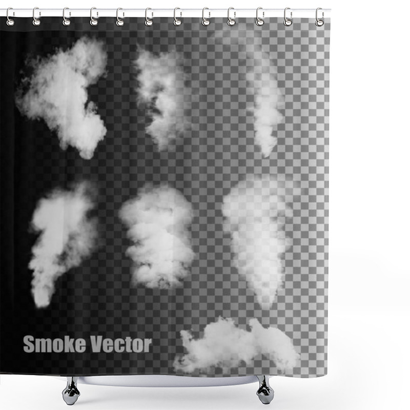 Personality  Smoke Vectors On Transparent Background. Shower Curtains