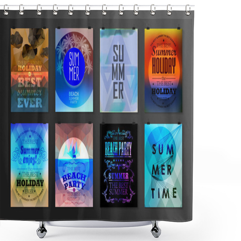 Personality  Typographical Poster, Retro Design Shower Curtains