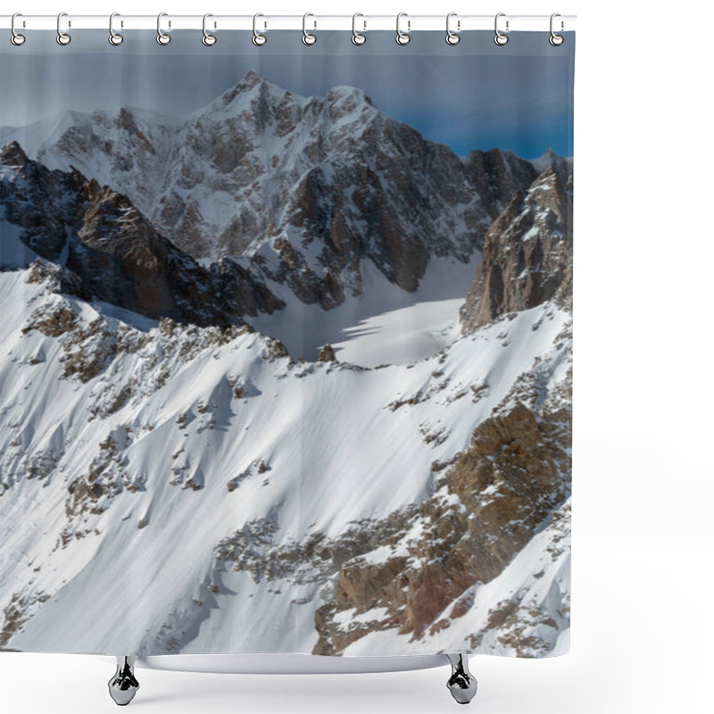 Personality  Snow Covered Mountains Shower Curtains