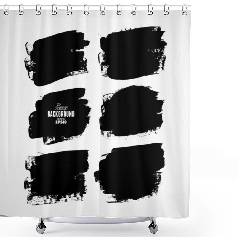 Personality  Grunge Hand-drawn Shapes. Messy Brush Style. Shower Curtains