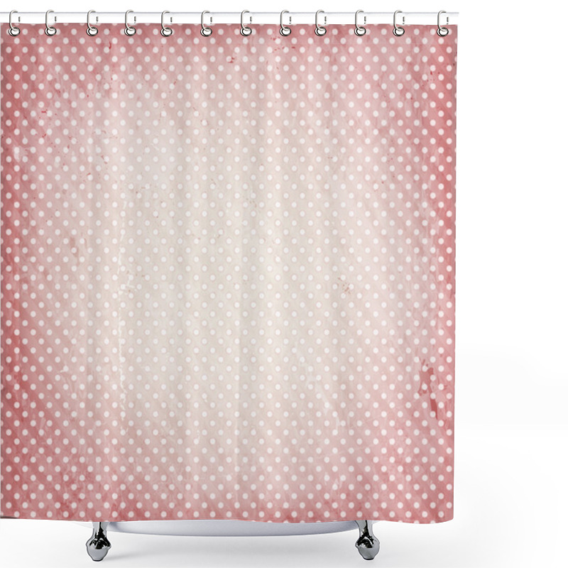 Personality  Distressed Pale Rose Background With Dots Shower Curtains