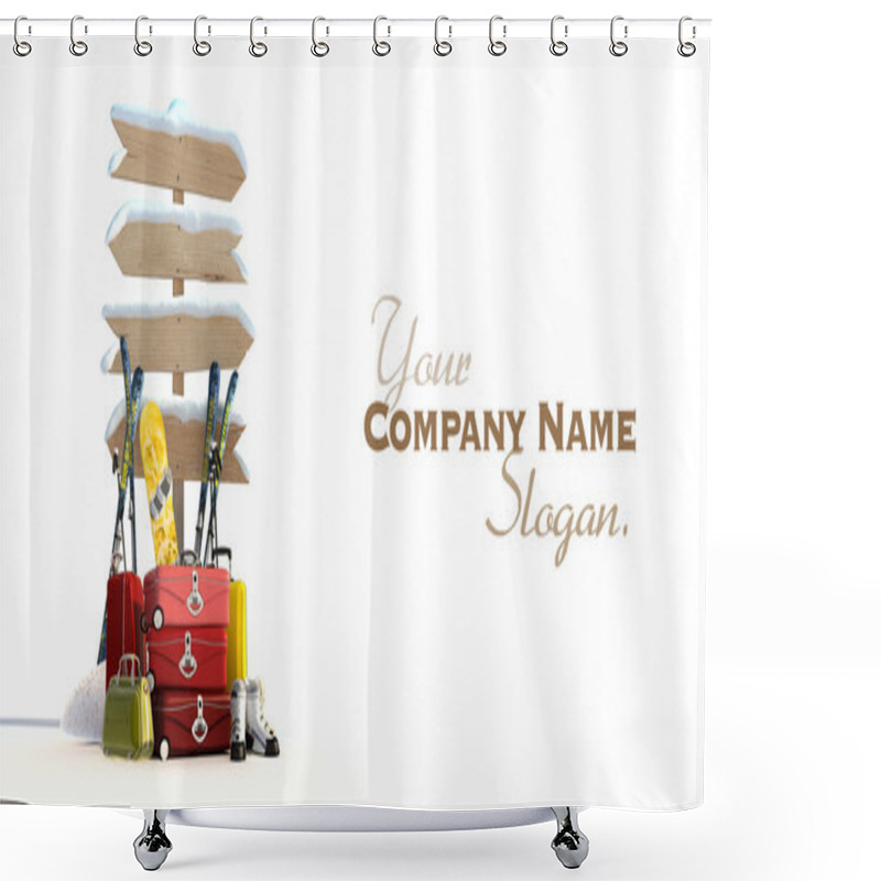 Personality  Skiing Trip Shower Curtains