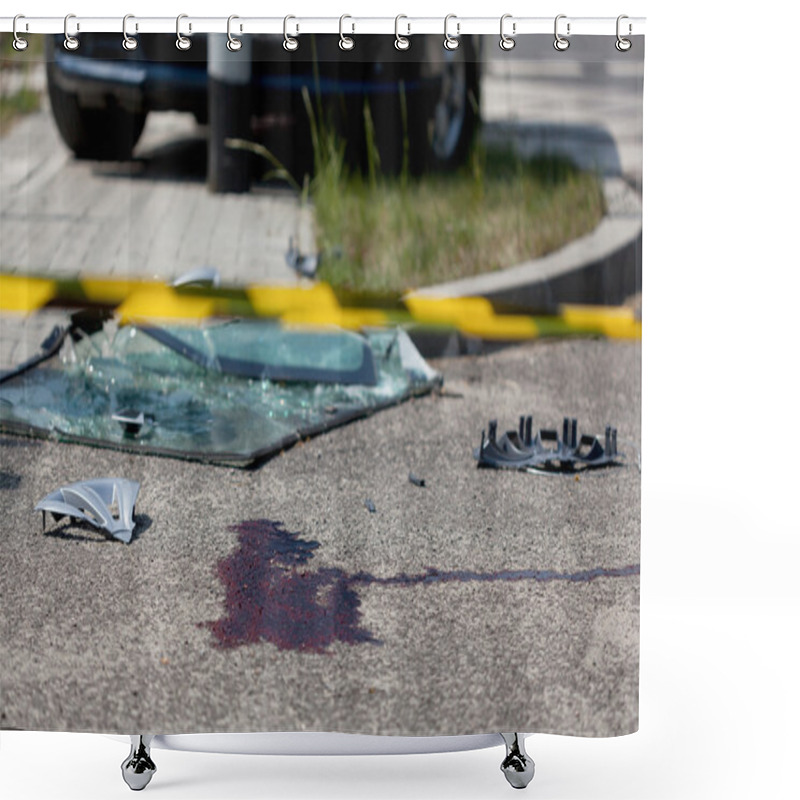 Personality  Serious Car Accident Shower Curtains