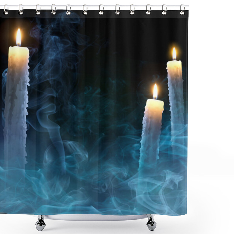 Personality  Art Background With Candles For A Halloween Party Shower Curtains