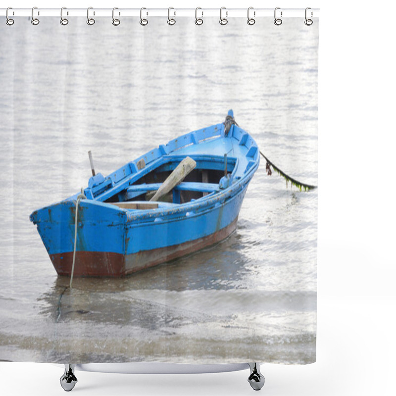 Personality  Fishing Boat On A Mooring Shower Curtains