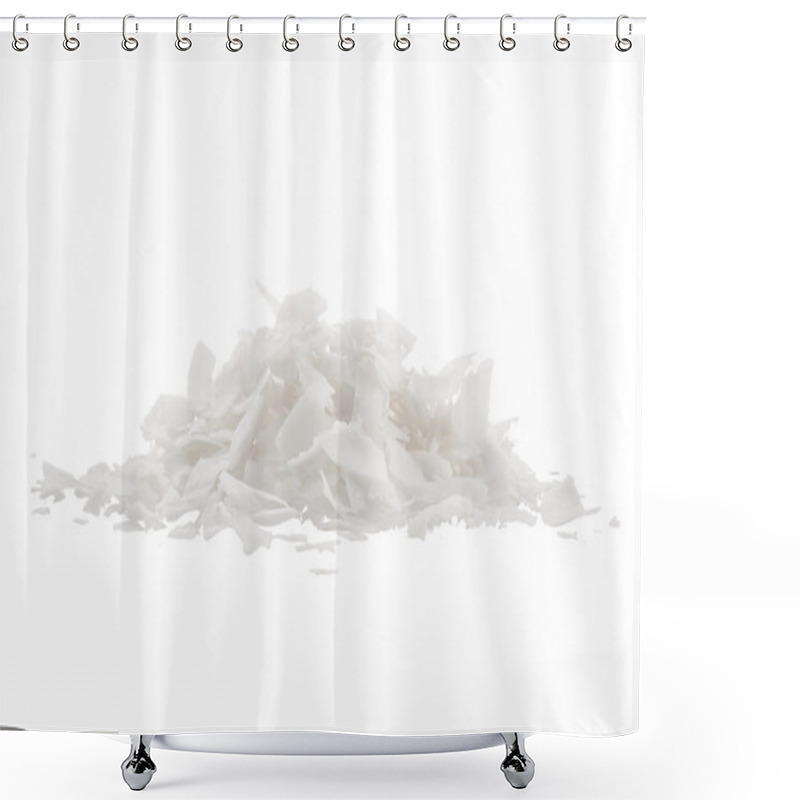 Personality  Coconut's Chips, Isolated On White Background Shower Curtains