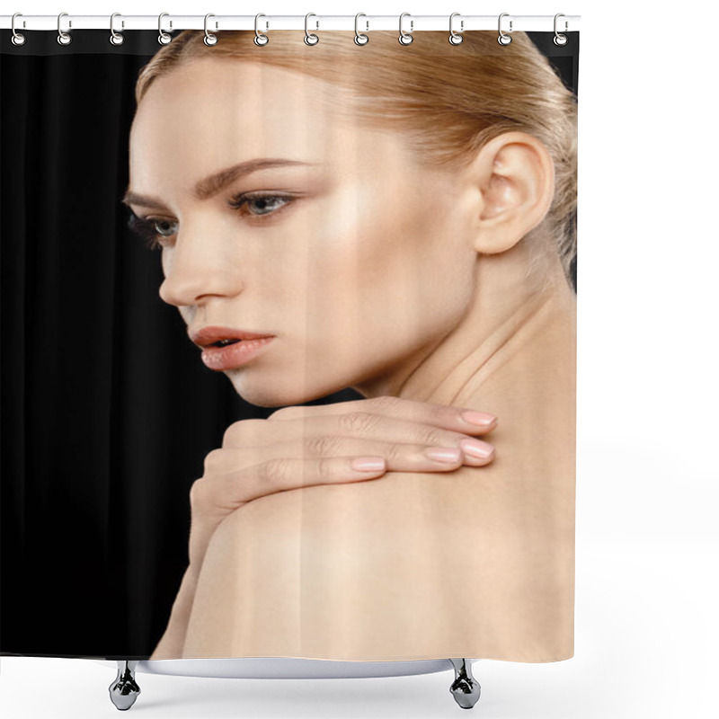 Personality  Gorgeous Young Woman  Shower Curtains