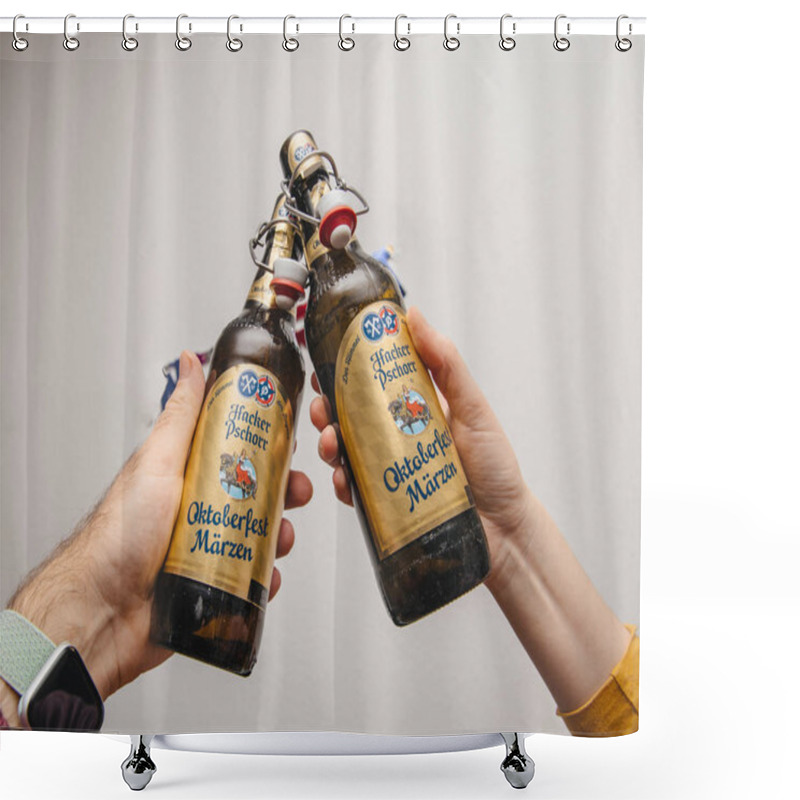 Personality  People Drinking German Beer At Oktoberfest Shower Curtains