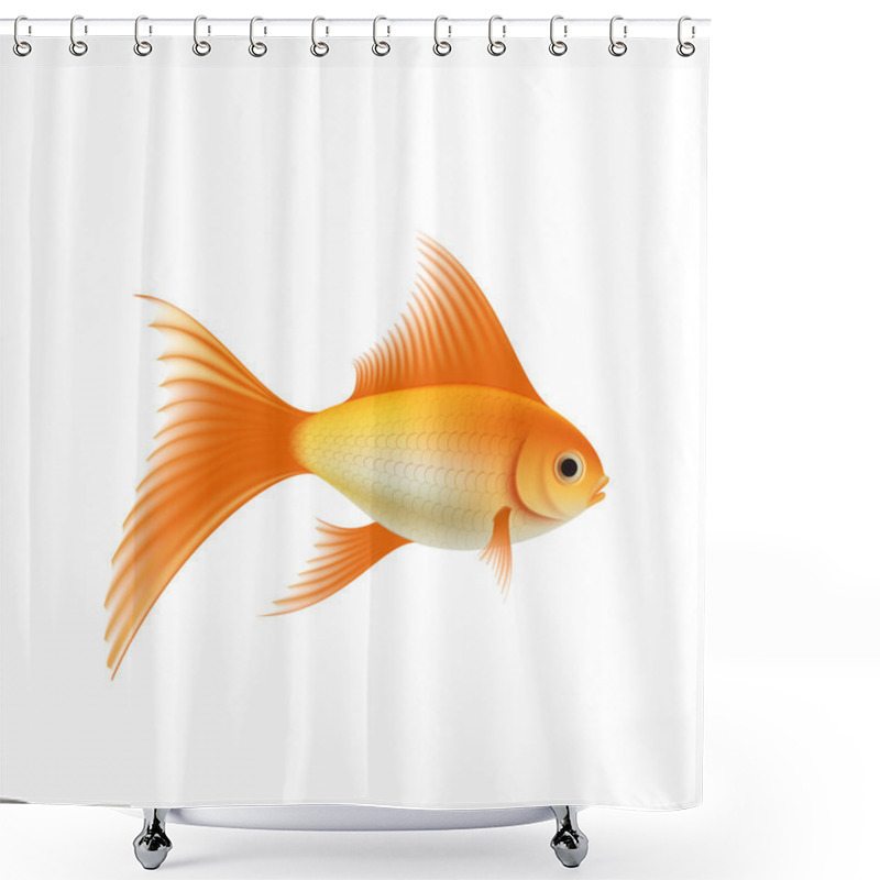 Personality  Gold Aquarium Fish Shower Curtains