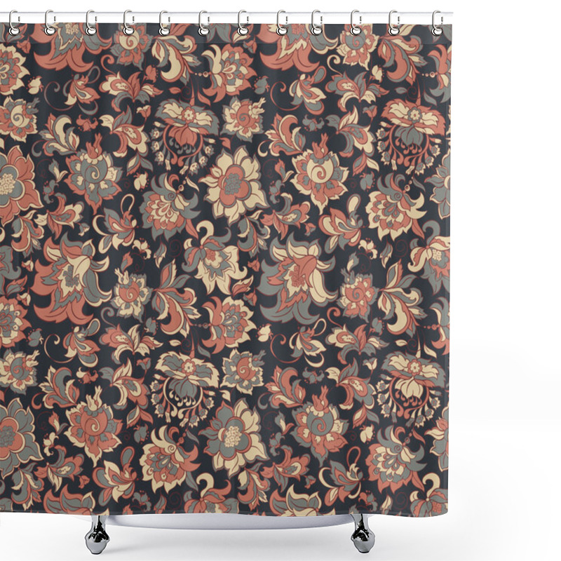 Personality  Flowers Seamless Pattern Shower Curtains