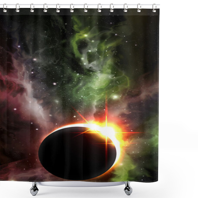 Personality  Eclipse Universe Starscape Background Shower Curtains