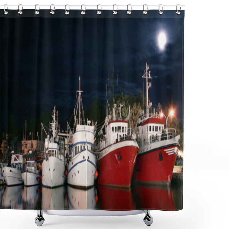 Personality  Fishing Boats Shower Curtains