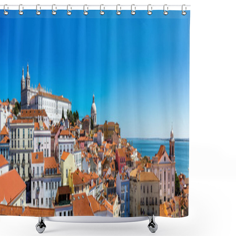 Personality  Panorama View Of Lisbon Shower Curtains