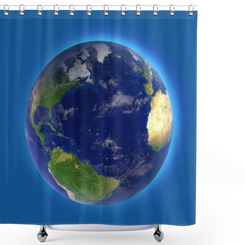 Personality  North Atlantic Ocean, The Map Of America, Africa And Europe Shower Curtains