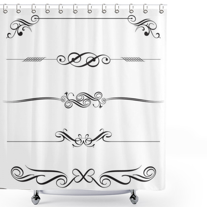 Personality  Horizontal Elements Decoration Shower Curtains