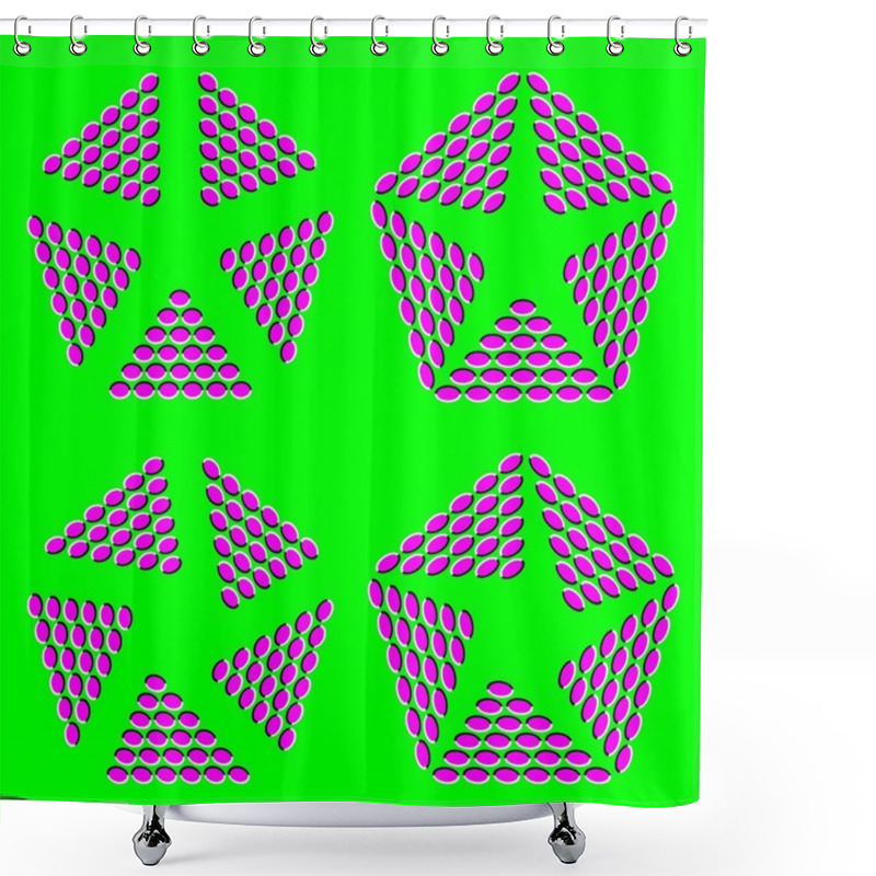 Personality  Optical Illusion Shower Curtains