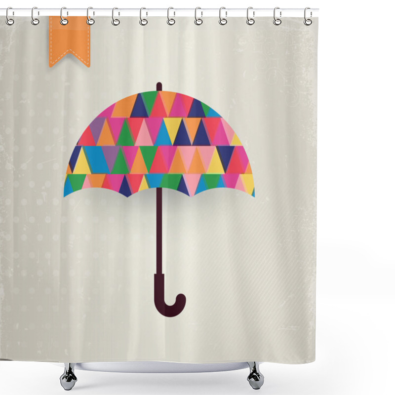 Personality  Autumn Abstract Background With Umbrella. Shower Curtains