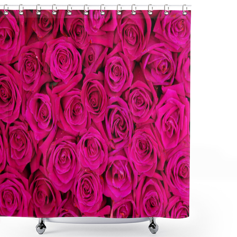 Personality  Red Rose Background ,natural Texture Shower Curtains