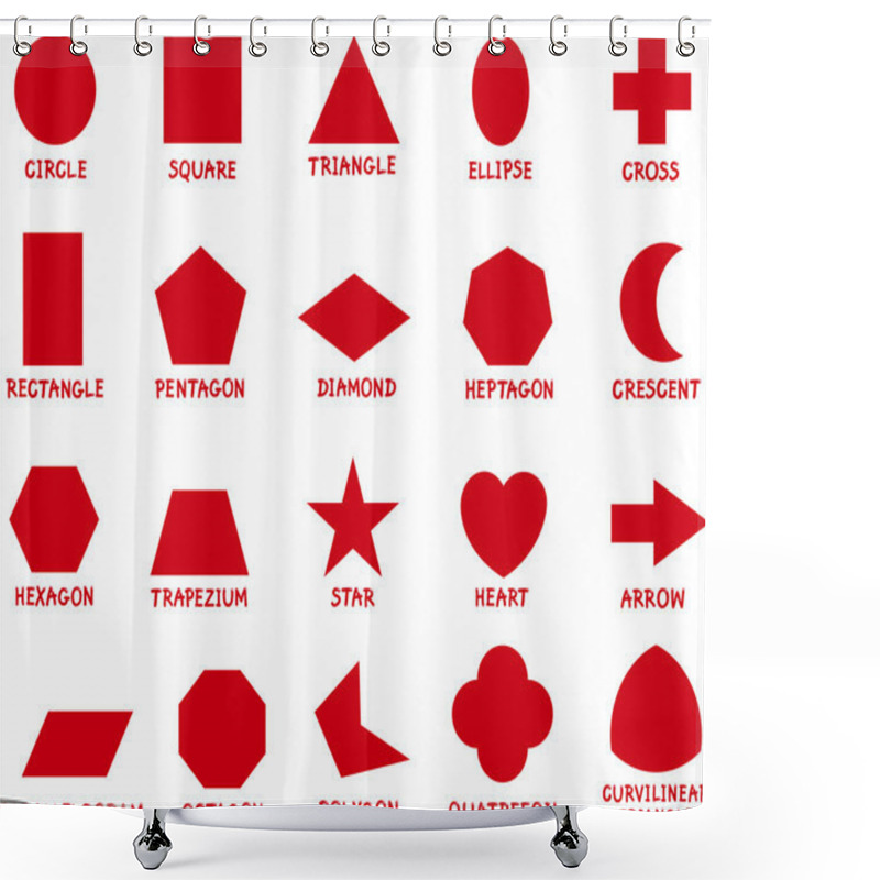 Personality  Education Basic Geometric Shapes Shower Curtains