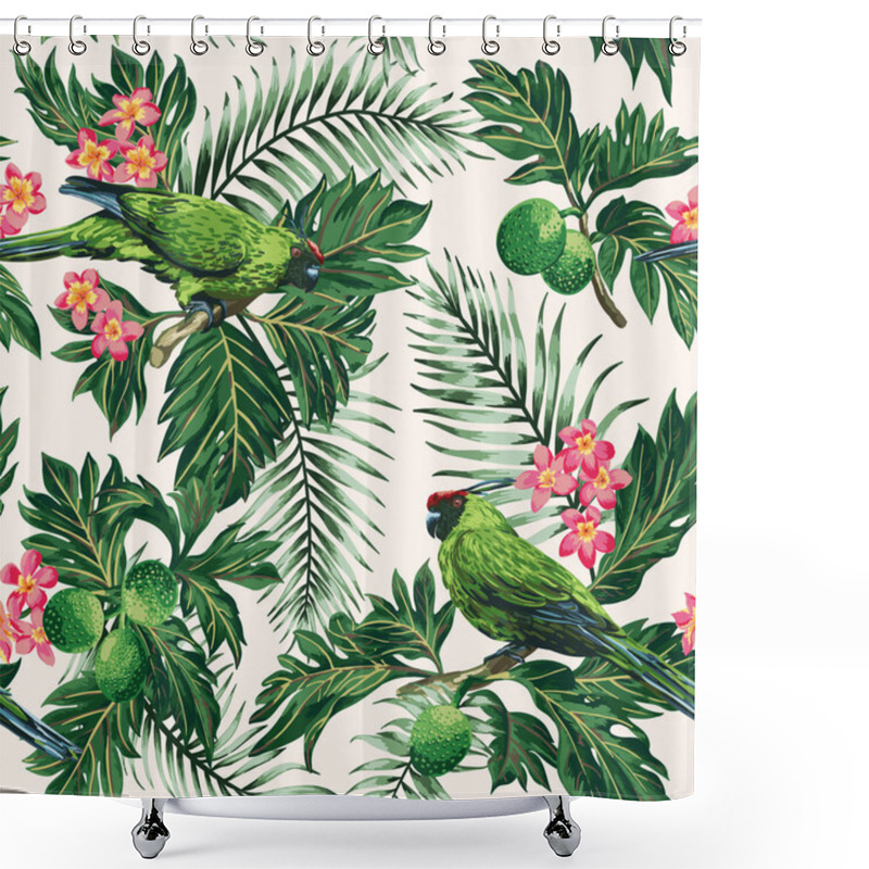 Personality  Seamless Tropical Pattern Shower Curtains