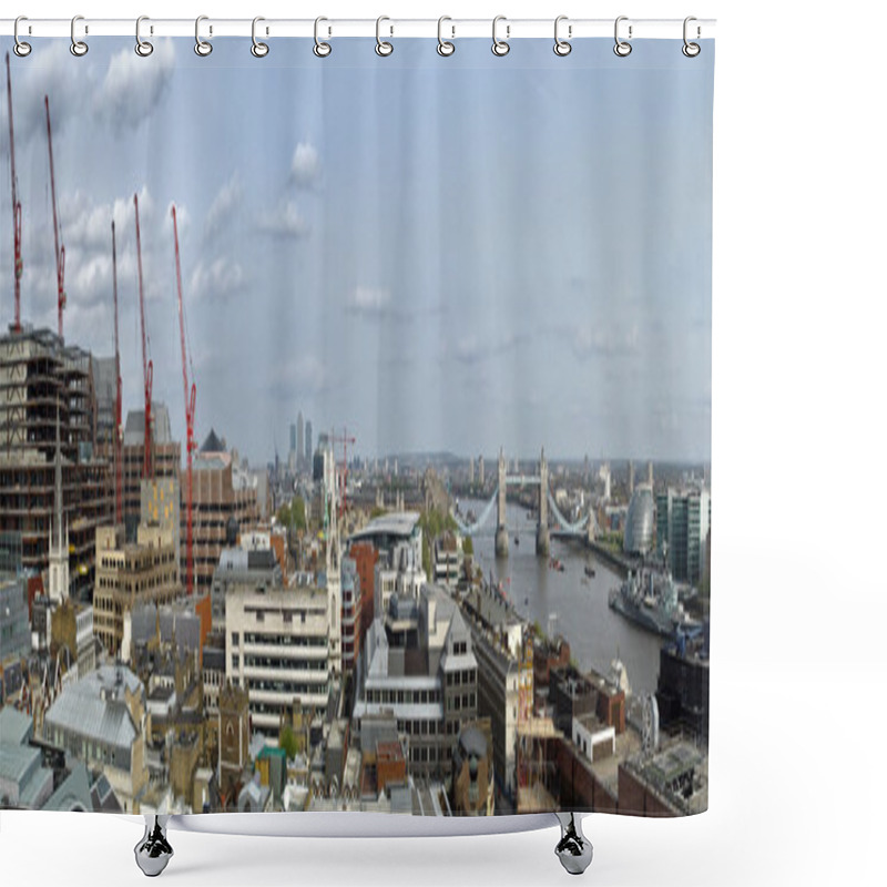 Personality  London's Construction Panorama Shower Curtains