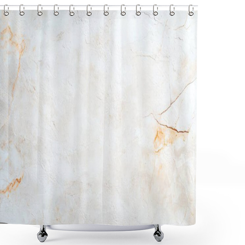 Personality  Clean White Marble Texture With Subtle Veins Shower Curtains