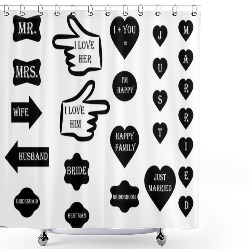 Personality  Accessories (attributes) For The Wedding Photo Shoot  Shower Curtains