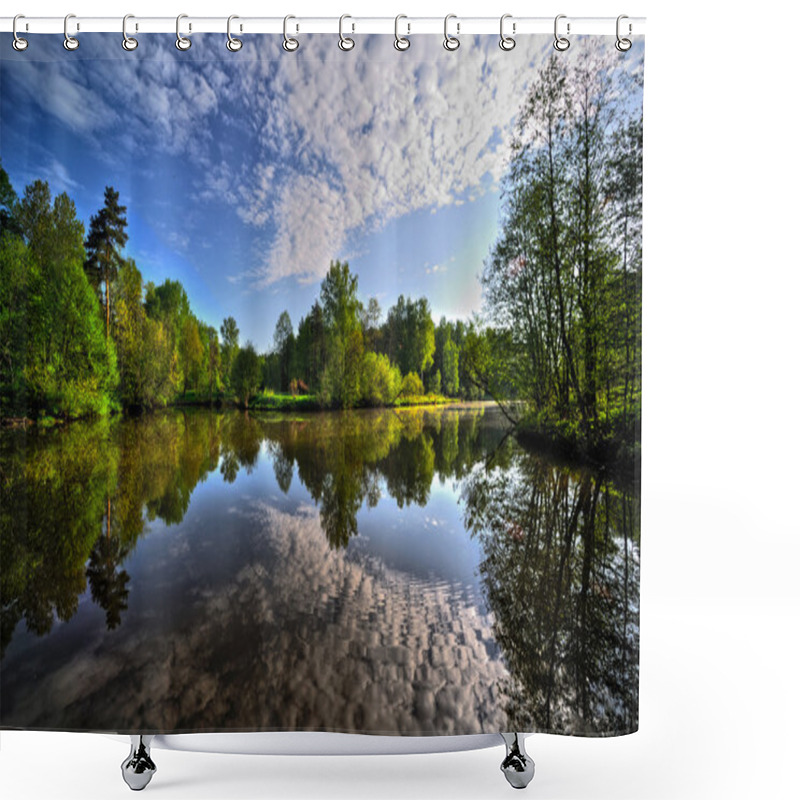 Personality  Lama River, Russia, Moscow Region Shower Curtains