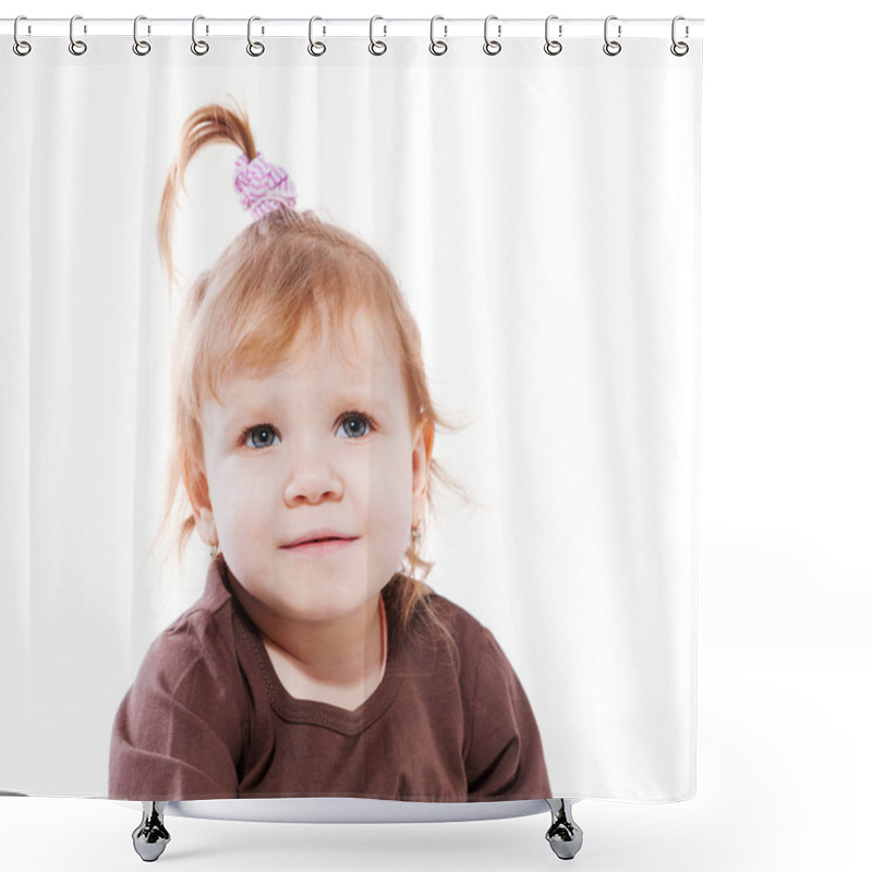 Personality  Little Girl Headshot Shower Curtains